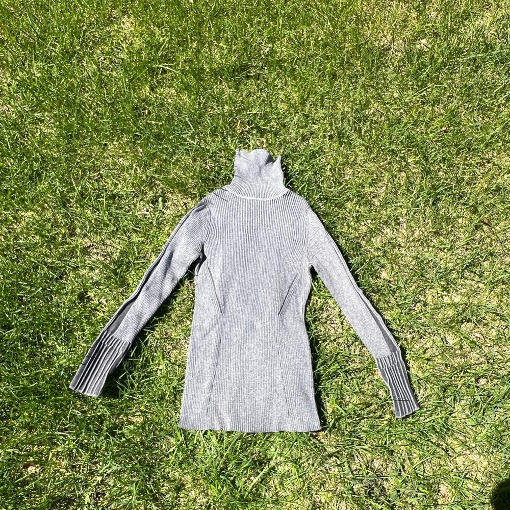 Philosophy Gray Knit Cowl Turtleneck Sweater